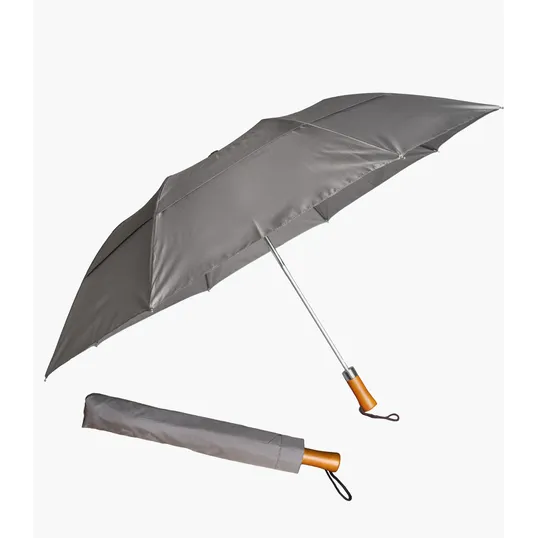 The Icon Folding Umbrella with Wood Handle — view 2