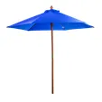 7' FSC Wooden Market Umbrella with UV-Treated Polyester Canopy — view 3