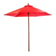 7' FSC Wooden Market Umbrella with UV-Treated Polyester Canopy — view 2