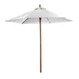7' FSC Wooden Market Umbrella with UV-Treated Polyester Canopy — view 4