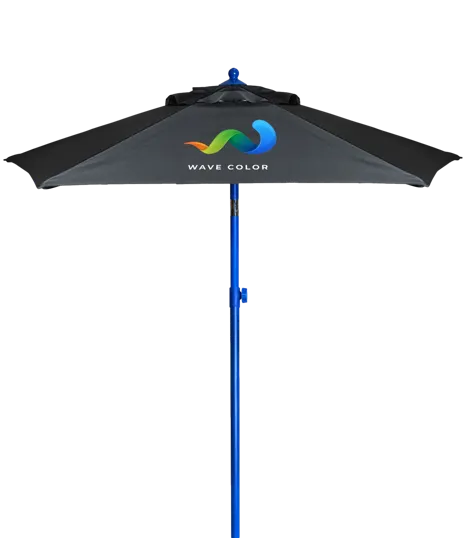 7' Colored Steel Market Umbrella — view 5