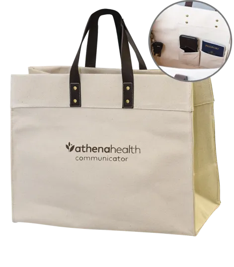 The Montauk Canvas Tote Bag with Zippered Interior Pocket — view 2