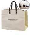 The Montauk Canvas Tote Bag with Zippered Interior Pocket — view 2