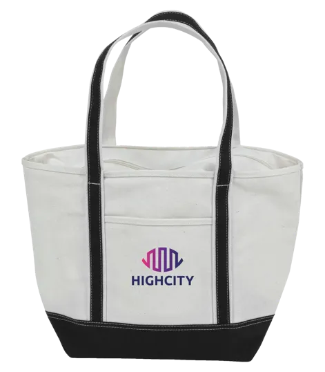 Sailway Zippered Canvas Tote Bag — view 3