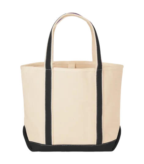 Sailway Medium Canvas Tote Bag with Accent Color — view 5
