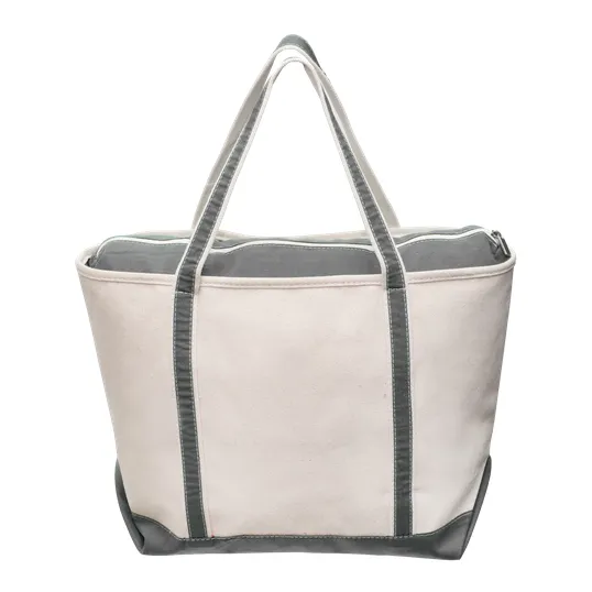 Sailway Large Zippered Canvas Tote Bag — view 3