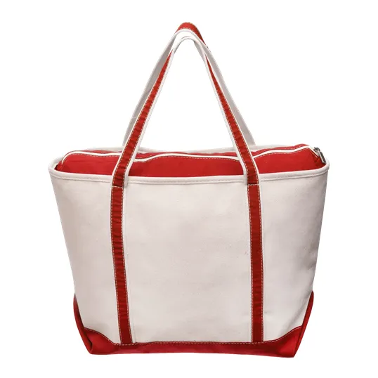 Sailway Large Zippered Canvas Tote Bag — view 6