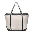 Sailway Large Zippered Canvas Tote Bag