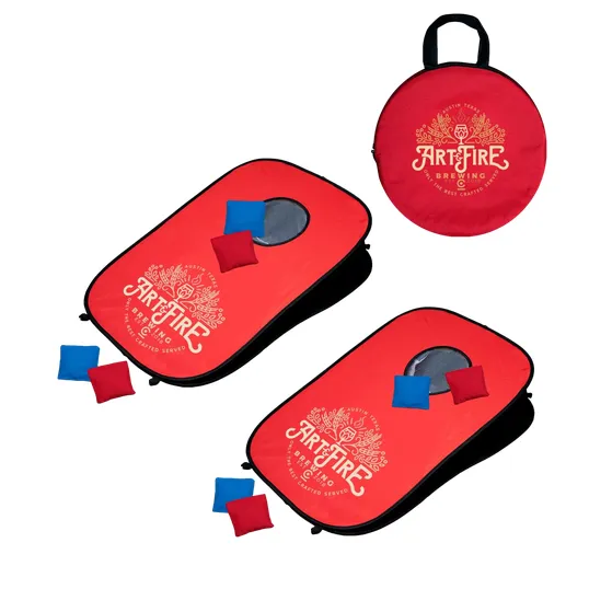 Portable Pop-Up Cornhole Game