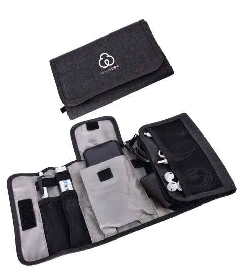 Folding Electronics Organizer Carrying Case — view 2