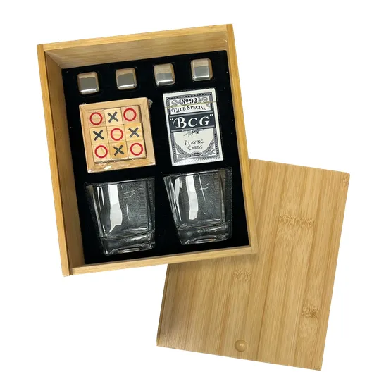 Game Night Gift Set with Bamboo Box