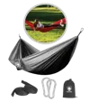 Portable Lightweight Hammock with Elastic Straps and Carabiners — view 2