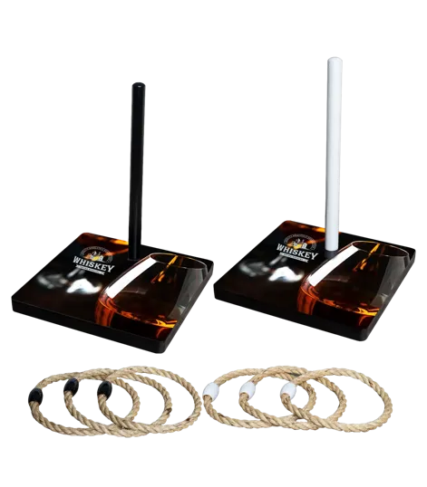 Ring Toss Game with 2 Wooden Bases and 2 Sets of Rings — view 2