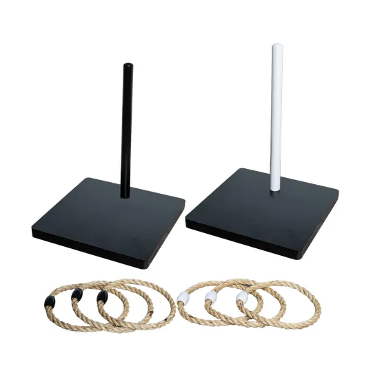 Ring Toss Game with 2 Wooden Bases and 2 Sets of Rings