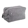 Heathered Polyester Toiletry Bag with Dual Zipper Closure — view 2