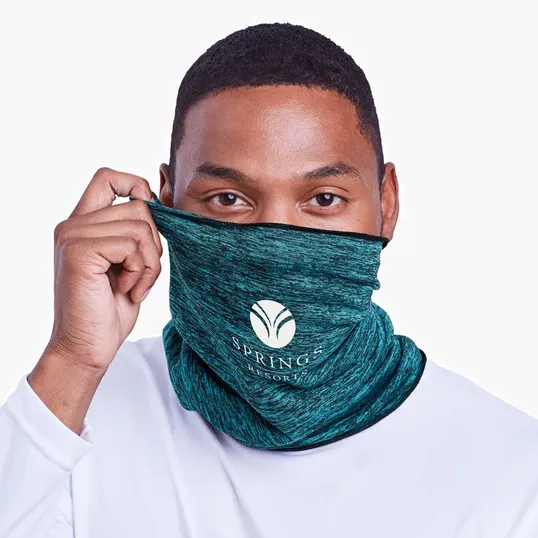 Heathered Multifunctional Neck Gaiter and Bandana — view 3
