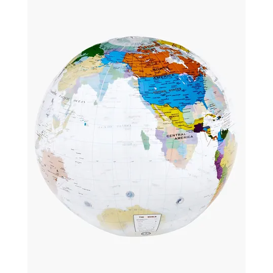 16" World Globe Beach Ball