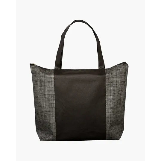 Tonal Non-Woven Zipper Tote Bag