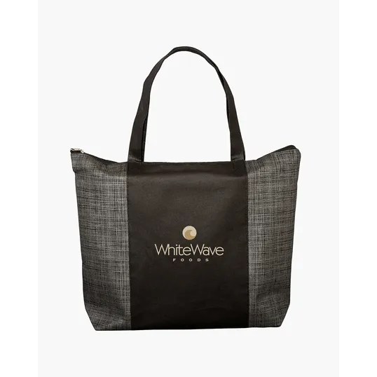 Tonal Non-Woven Zipper Tote Bag — view 3