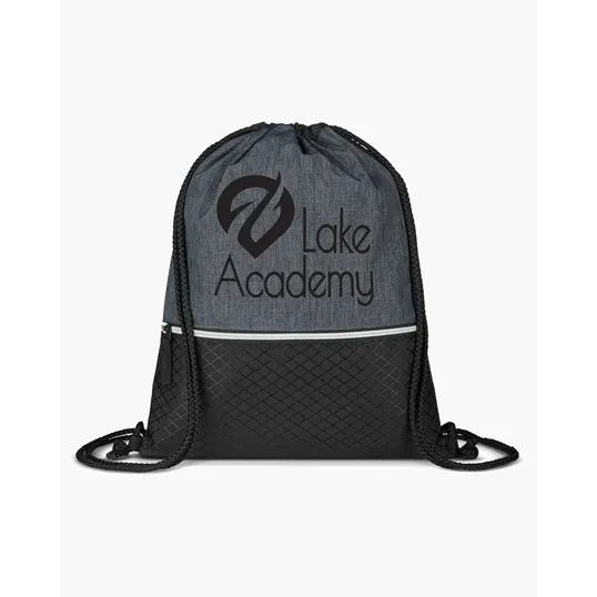 Crosshatch Heather Drawstring Backpack — view 6
