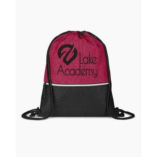 Crosshatch Heather Drawstring Backpack — view 10