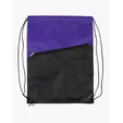 Two-Tone Poly Drawstring Backpack with Zipper — view 3