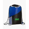 Angled Drawstring Sports Bag with Pockets — view 7