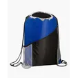 Angled Drawstring Sports Bag with Pockets — view 2