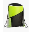 Angled Drawstring Sports Bag with Pockets — view 3