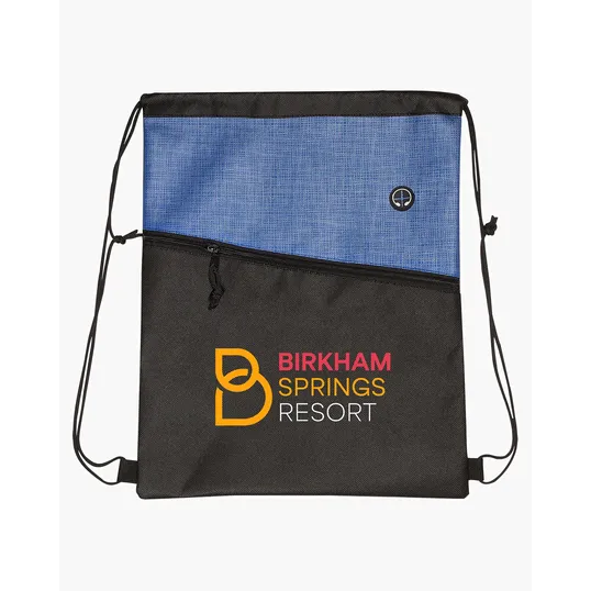 Tonal Heathered Non-Woven Drawstring Backpack — view 9