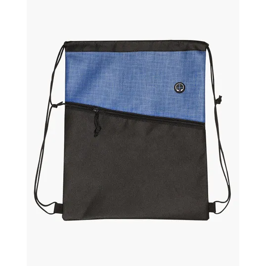 Tonal Heathered Non-Woven Drawstring Backpack — view 3