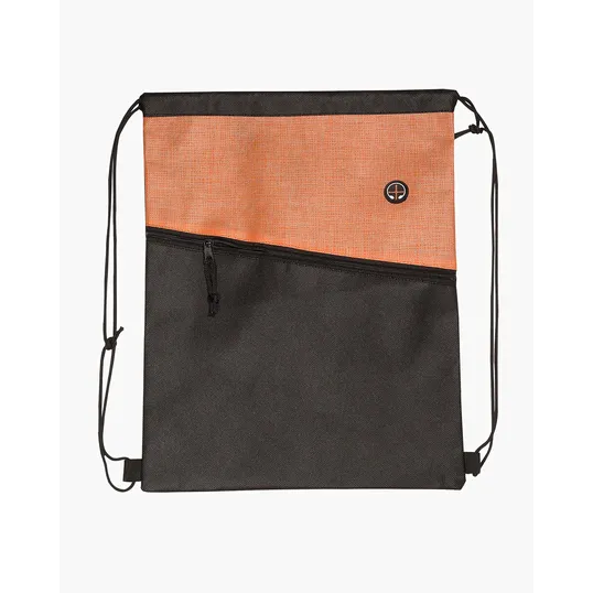 Tonal Heathered Non-Woven Drawstring Backpack — view 5