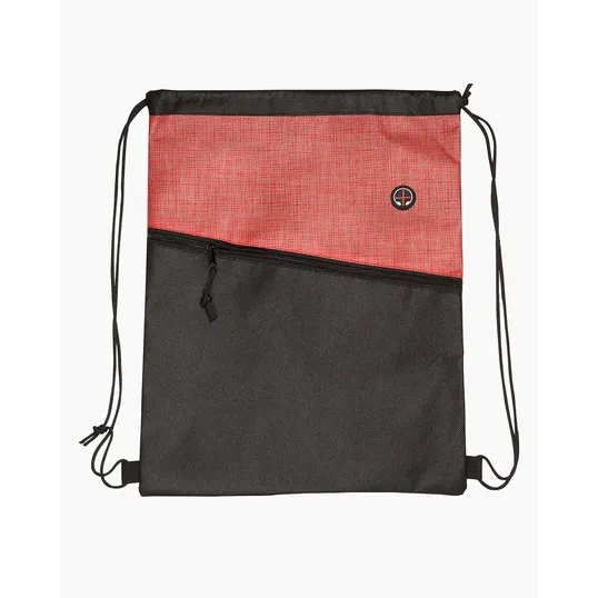 Tonal Heathered Non-Woven Drawstring Backpack — view 7