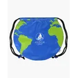 Recycled Polyester Globe Earth Drawstring Bag — view 3