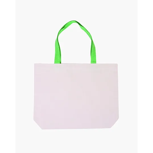 Cotton Canvas Tote Bag with Color Accents — view 4