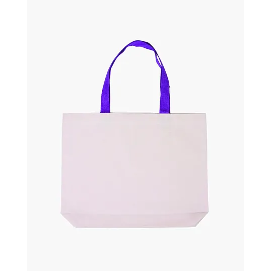 Cotton Canvas Tote Bag with Color Accents — view 5