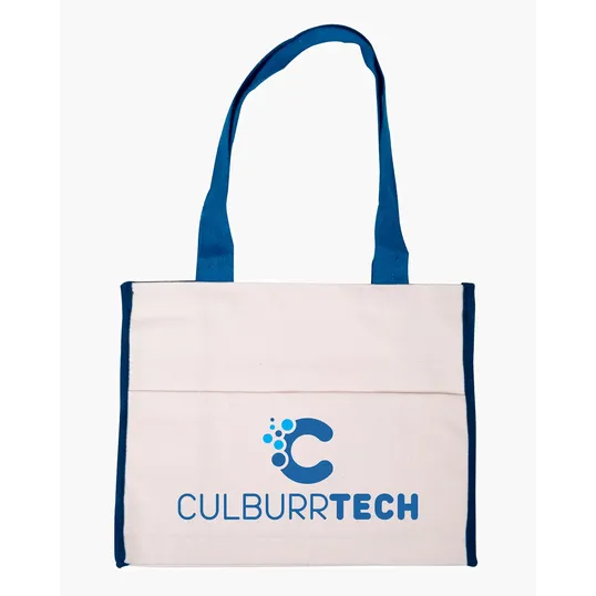 Cotton Gusset Accent Box Tote Bag — view 5