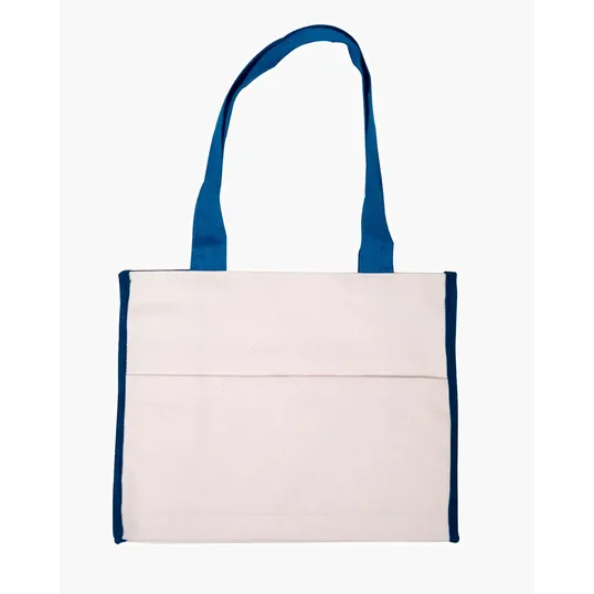 Cotton Gusset Accent Box Tote Bag — view 2