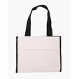 Cotton Gusset Accent Box Tote Bag