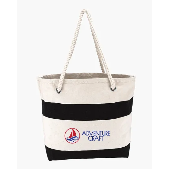 Cotton Resort Tote Bag with Rope Handle — view 4