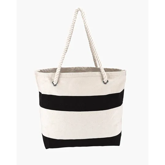 Cotton Resort Tote Bag with Rope Handle
