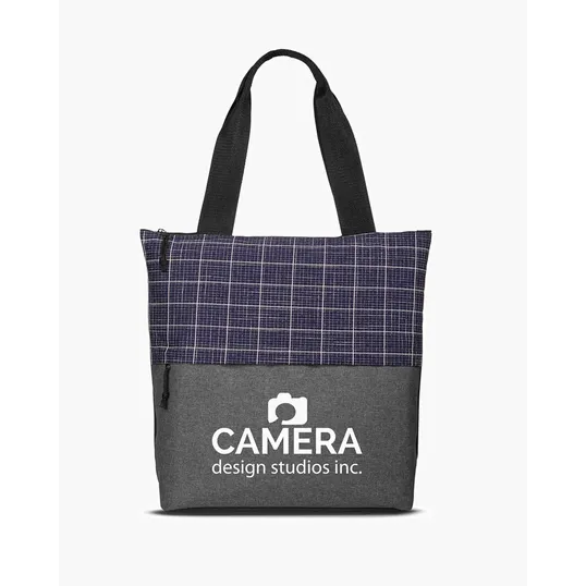Flannel Check Accent Tote Bag — view 2