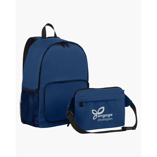 Hampton Eco Friendly 2-in-1 Recycled Polyester Backpack — view 9