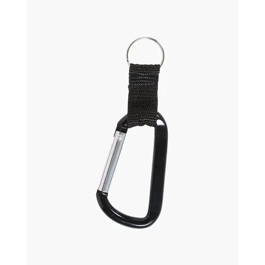 Carabiner With Strap And Split Ring Keychain