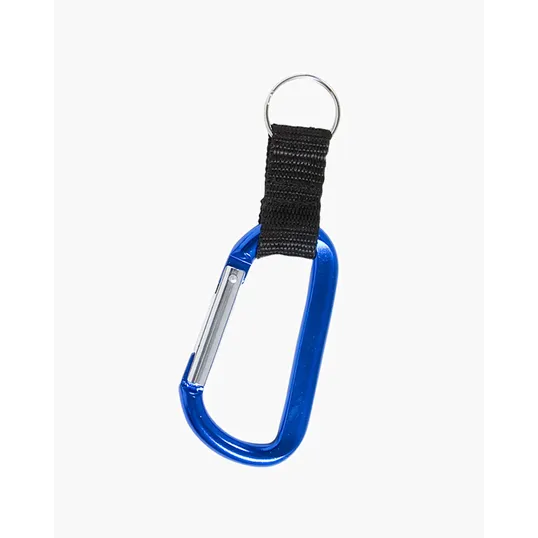 Carabiner With Strap And Split Ring Keychain — view 2