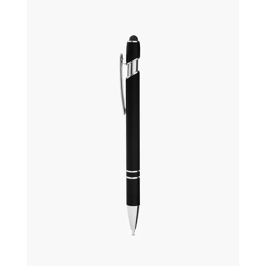 Rubberized Aluminum Click Stylus Pen — view 2