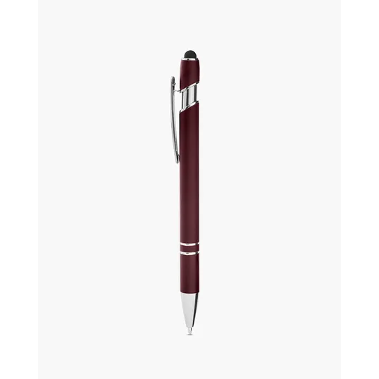 Rubberized Aluminum Click Stylus Pen — view 3