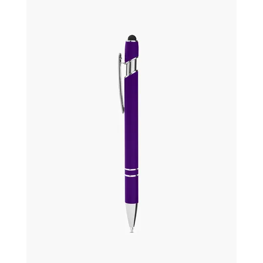 Rubberized Aluminum Click Stylus Pen — view 6