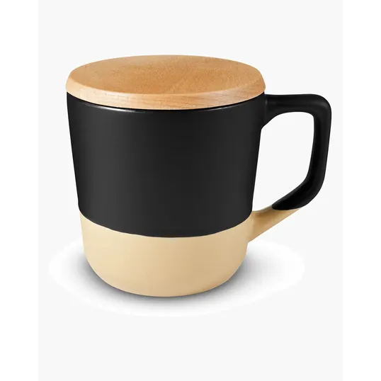 16.5 oz. Boston Mug with Wood Lid