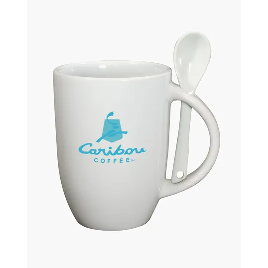 12 oz. Ceramic Mug with Spoon — view 6